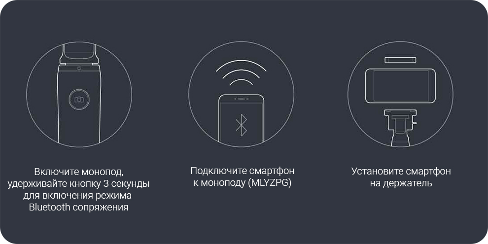Монопод Xiaomi Selfie Stick Bluetooth Монопод Xiaomi Selfie Stick Bluetooth