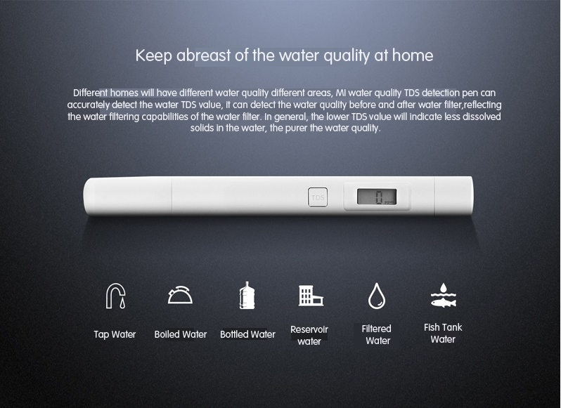 Тестер качества воды Xiaomi Mi TDS Pen Water Quality Tester Тестер качества воды Xiaomi Mi TDS Pen Water Quality Tester