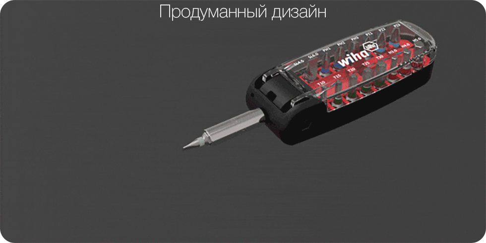 Отвертка с набором бит Wiha Crocodile Mouth Bit Black 17 Piece Set Отвертка с набором бит Wiha Crocodile Mouth Bit Black 17 Piece Set