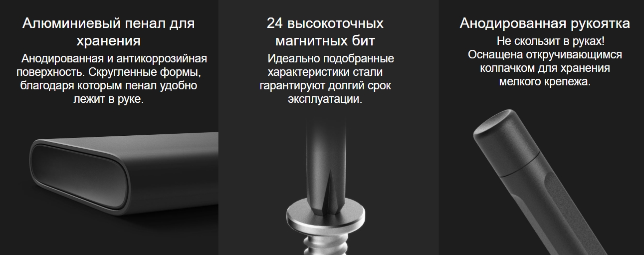 Отвертка Xiaomi Wiha с набором бит (24 шт.)