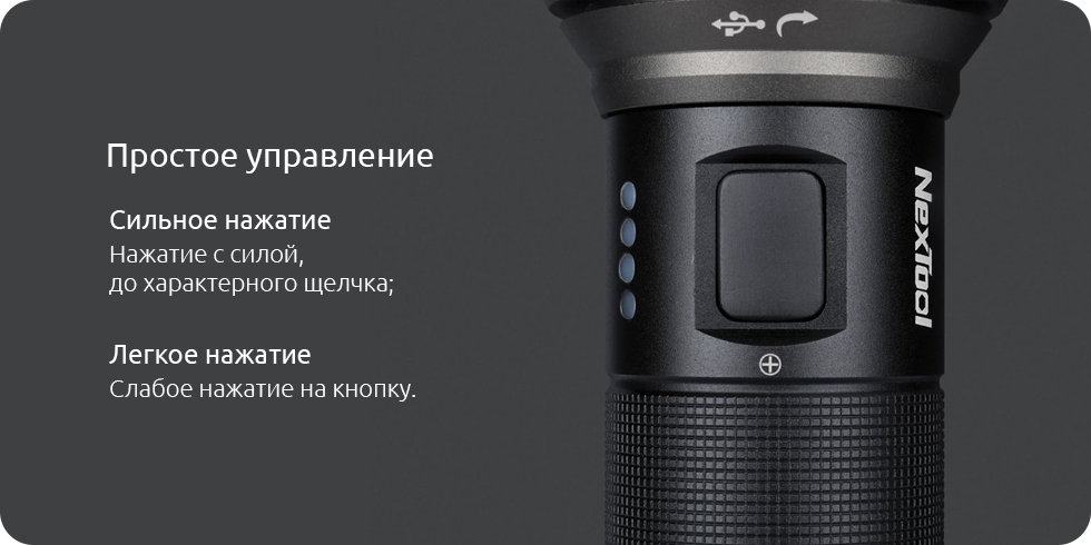 Светодиодный фонарик NexTool Nato Outdoor Glare Flashlight (черный)