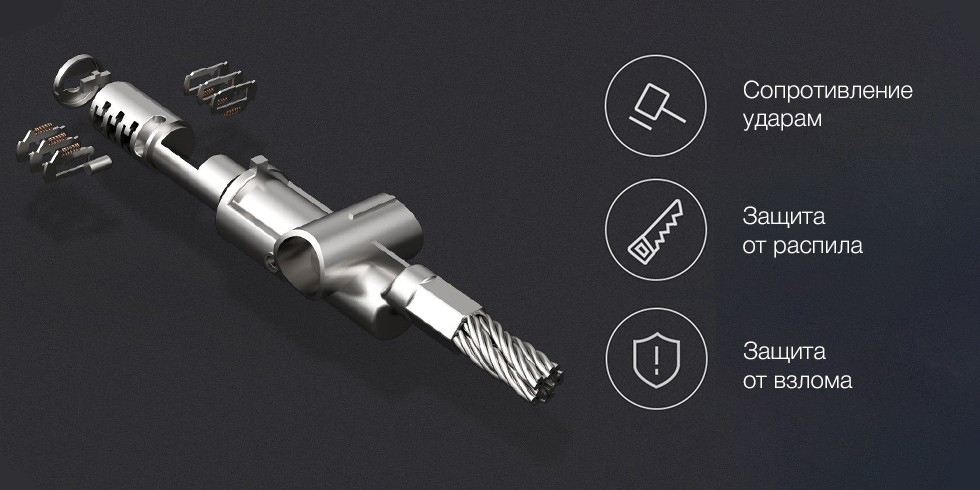 Велозамок Портативный Складной Кабельный Замок XIaomi HIMO L150